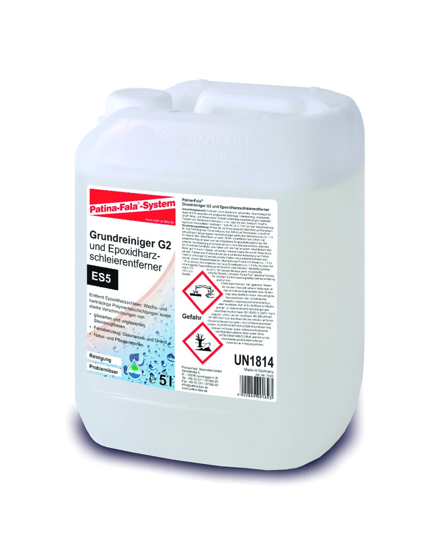 Patina-Fala Grundreiniger GS und Epoxi Epoxidharzschleierentferner 5 L – Kanister