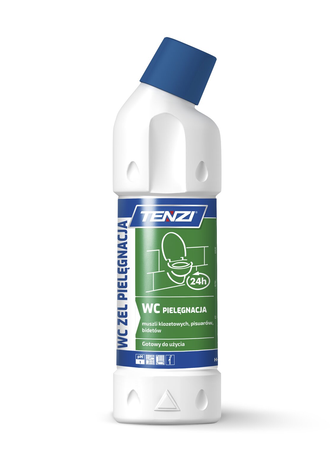 Tenzi WC Gel Pflege WC-Reiniger 0,75 L – WC-Flasche mit Entenhals