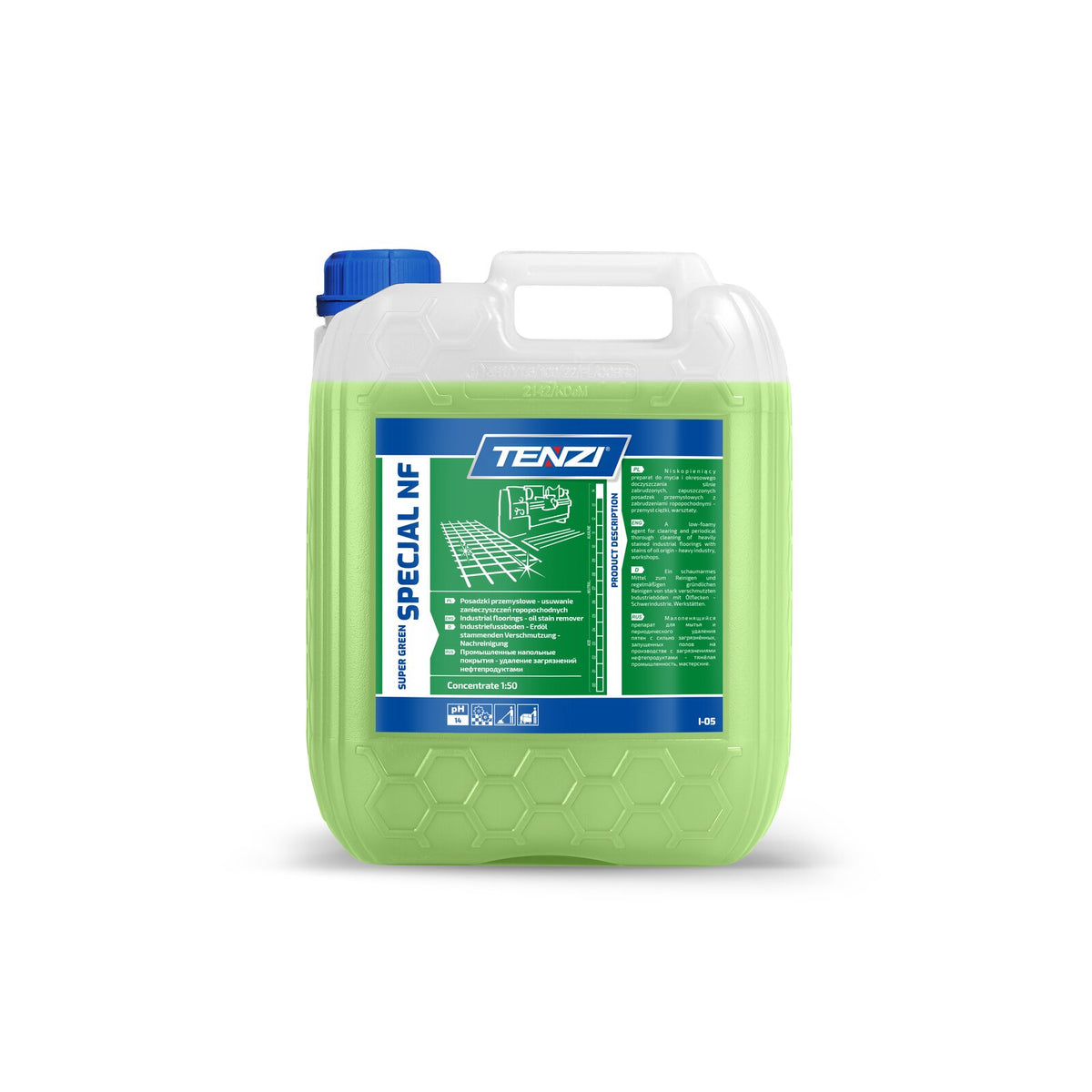 Tenzi Super Green Specjal NF Werkstatt-Bodenreiniger Konzentrat 5 L – Kanister