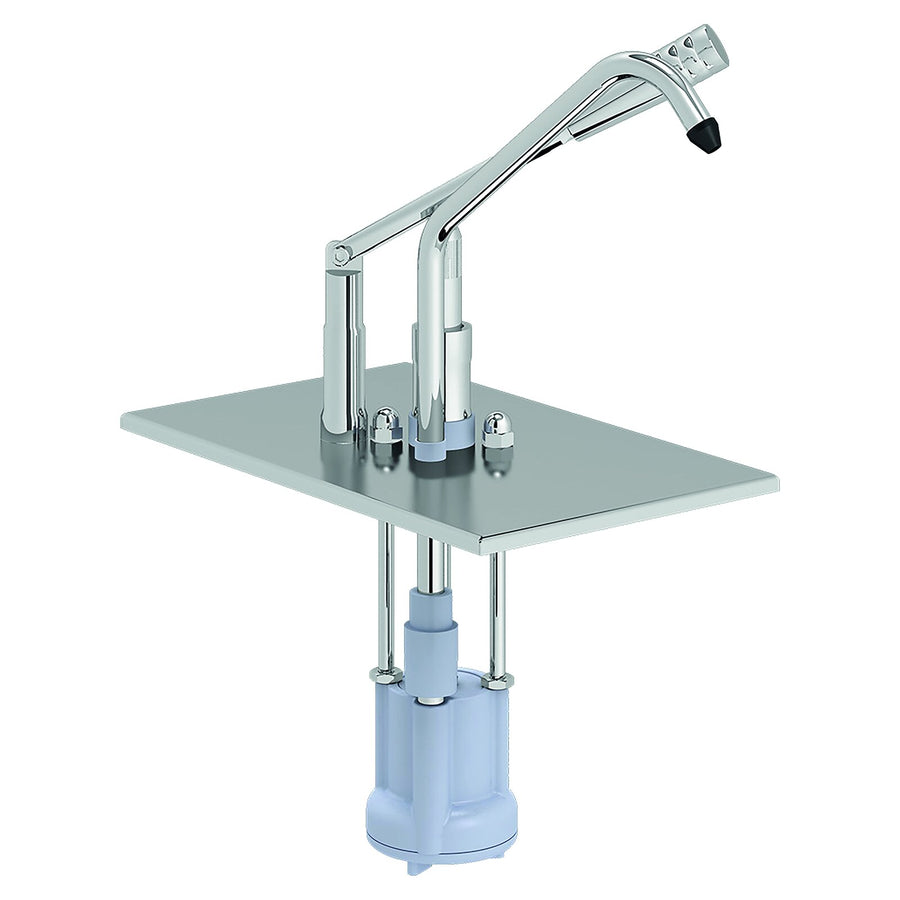 Schneider lever-operated dosing dispenser GN 1/4, stainless steel, 165 x 270 x 365 mm - 5.0 L