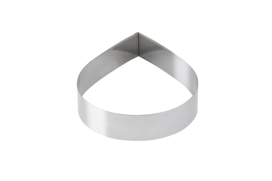 Schneider Dessert-/Tortenring "Tropfen" 160 mm, Höhe: 5 cm, Edelstahl