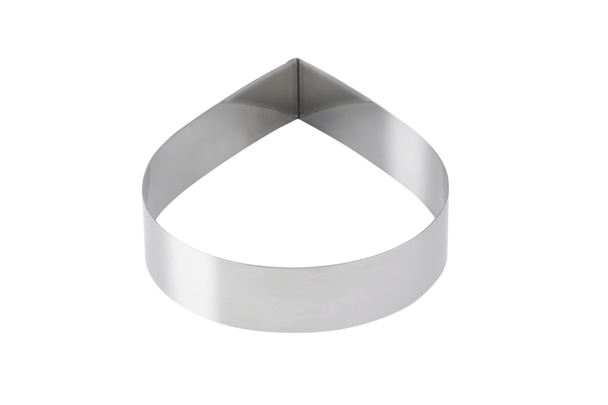 Schneider Dessert-/Tortenring "Tropfen" 180 mm, Höhe: 5 cm, Edelstahl
