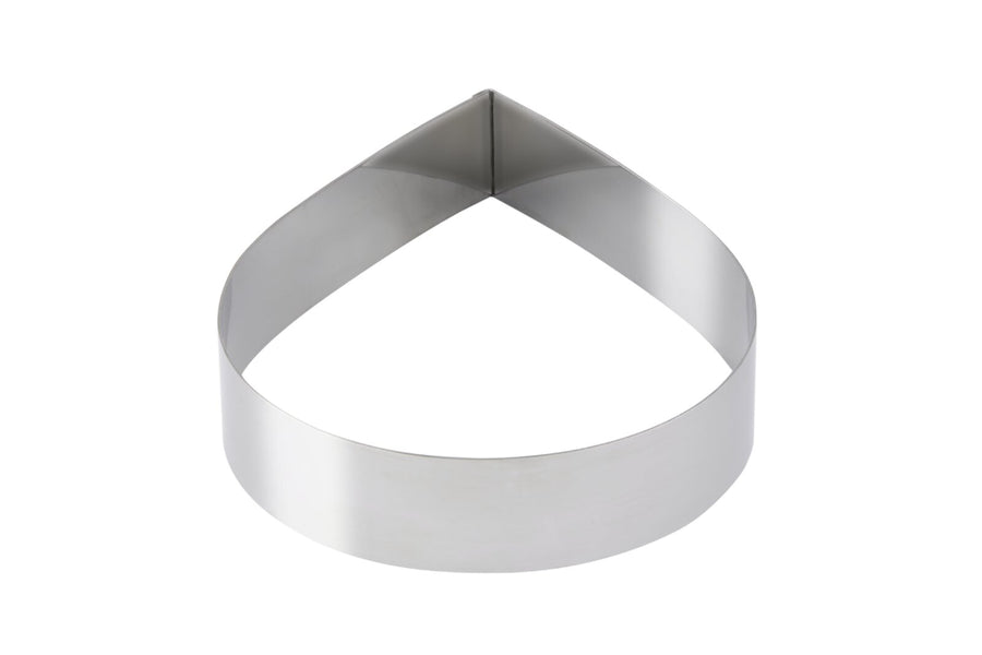 Schneider Dessert-/Tortenring "Tropfen" 200 mm, Höhe: 5 cm, Edelstahl