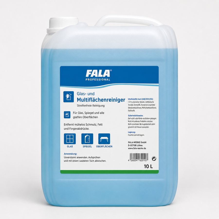 FALA Glas - und Multiflächenreiniger Glasreiniger 10 L – Kanister