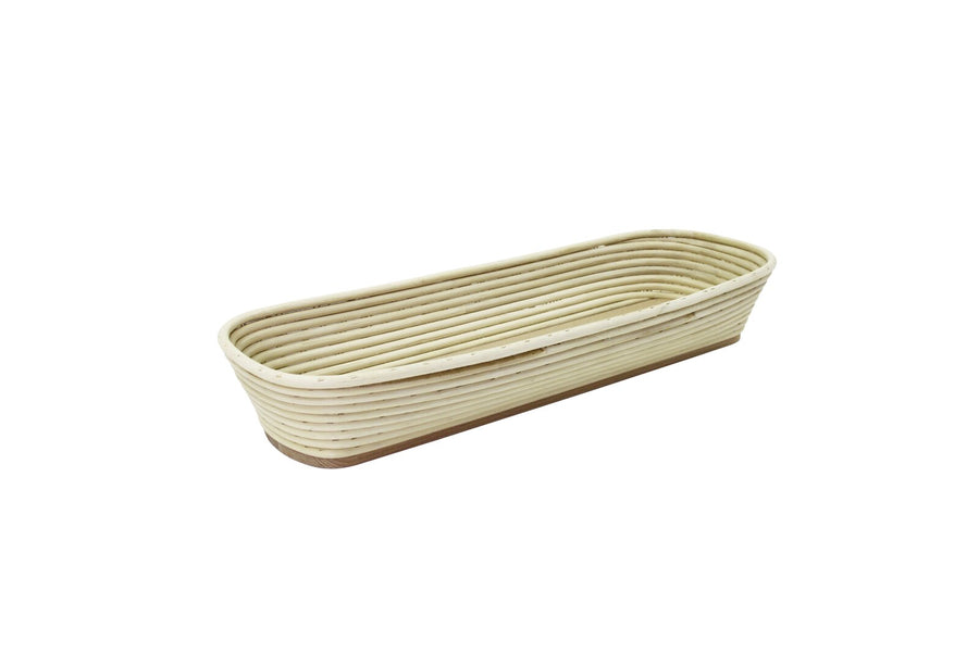 Schneider proofing basket / banneton long, square head 500 x 160 mm, 3000 g.
