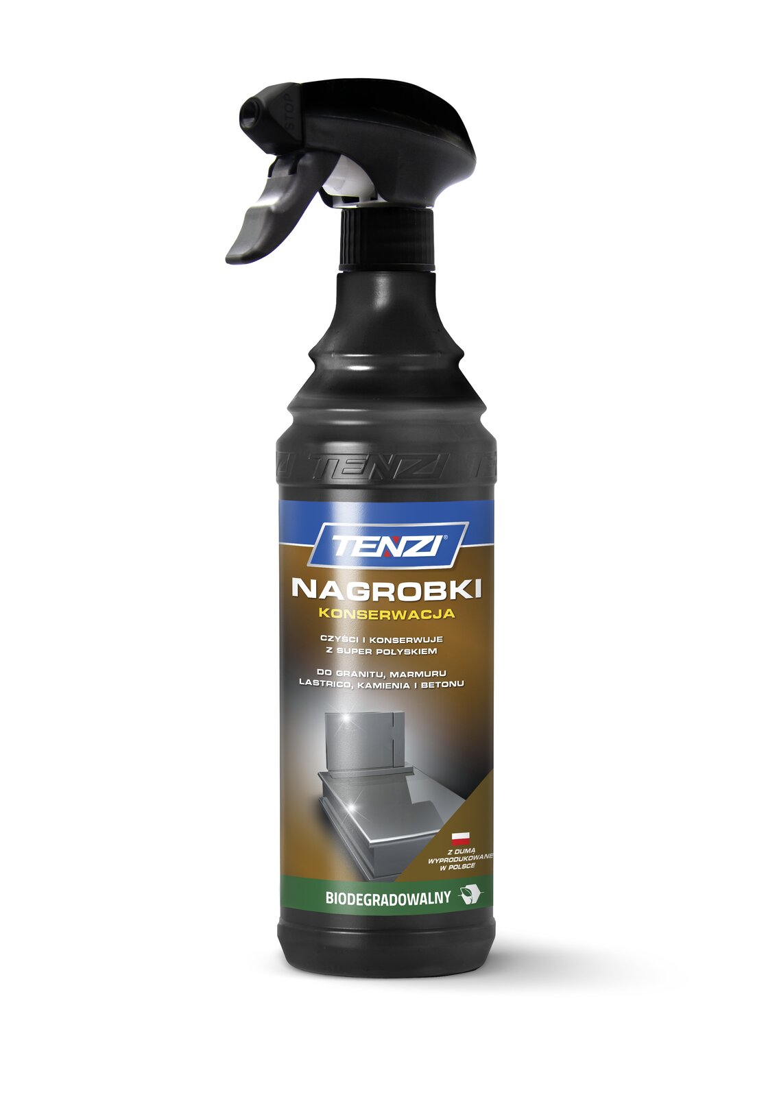 Tenzi Grabstein-Pflege (Nagrobki Konserwacja) Grabsteinpflege 600 ml – Sprühflasche