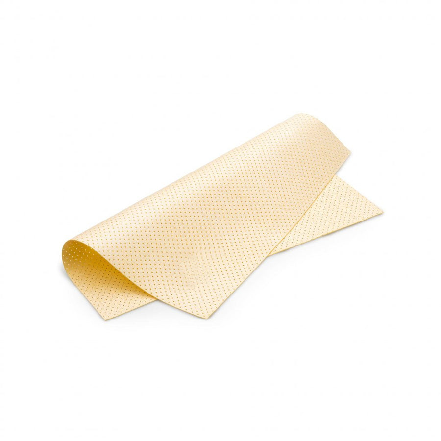 Mega Clean Mikrofaser Kunstledertuch gelocht gelb, 40 x 35 cm – Profi Fensterleder Ersatz Autoleder