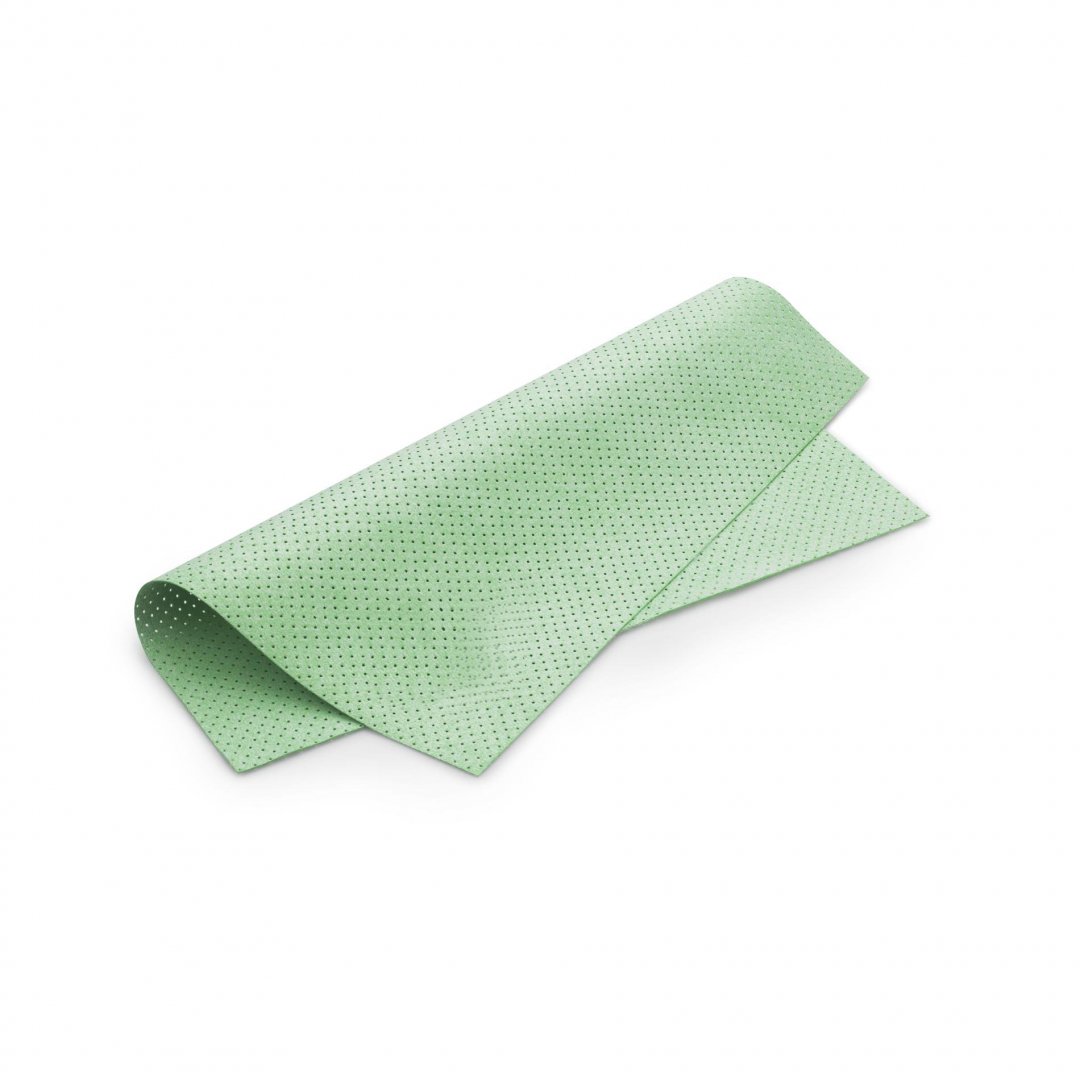 Mega Clean Mikrofaser Kunstledertuch gelocht grün, 40 x 35 cm – Profi Fensterleder Ersatz Autoleder
