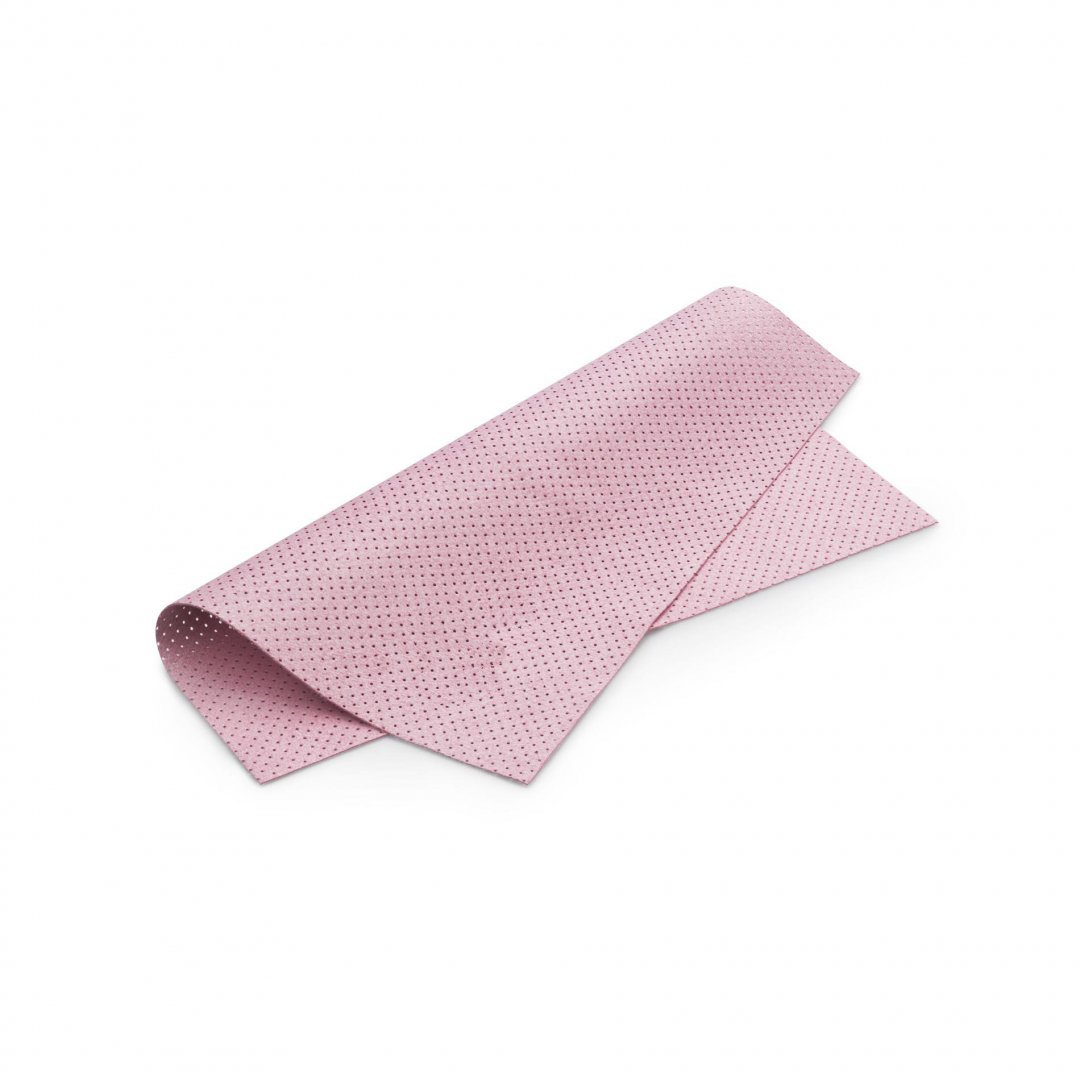 Mega Clean Mikrofaser Kunstledertuch gelocht rosa, 40 x 35 cm – Profi Fensterleder Ersatz Autoleder