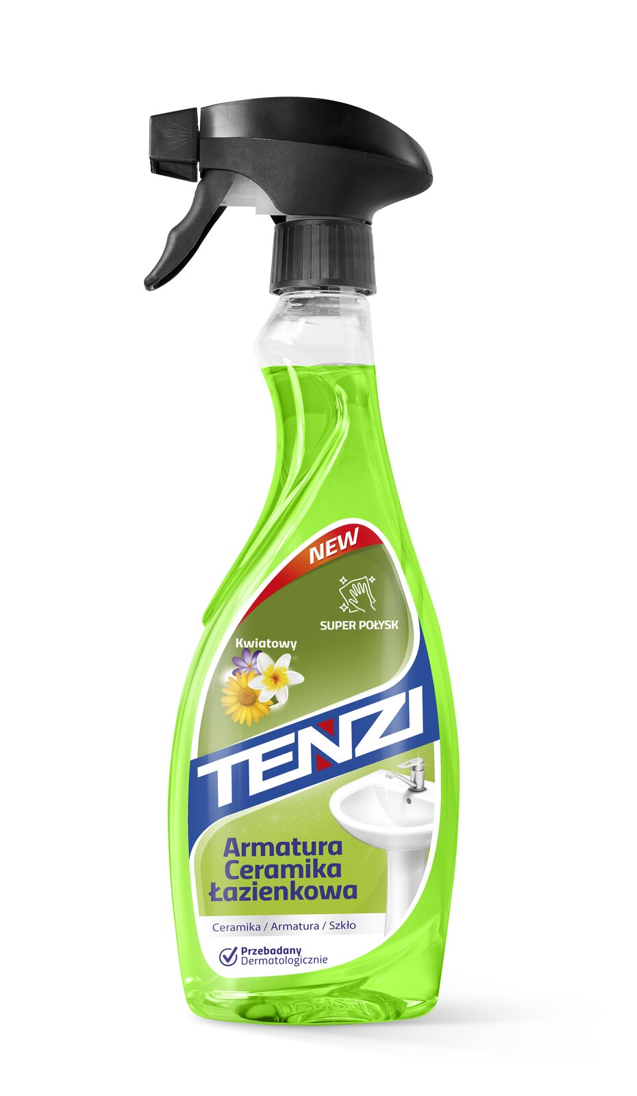 Tenzi Home Pro Armaturen & Badkeramik Badreiniger 0,5 L – Sprühflasche