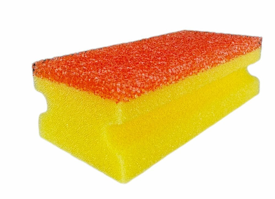 ARCORA Longlife Sponge Griffvliesschwamm, Gelb-Orange, 150 x 70 x 45 mm, 100 Stück