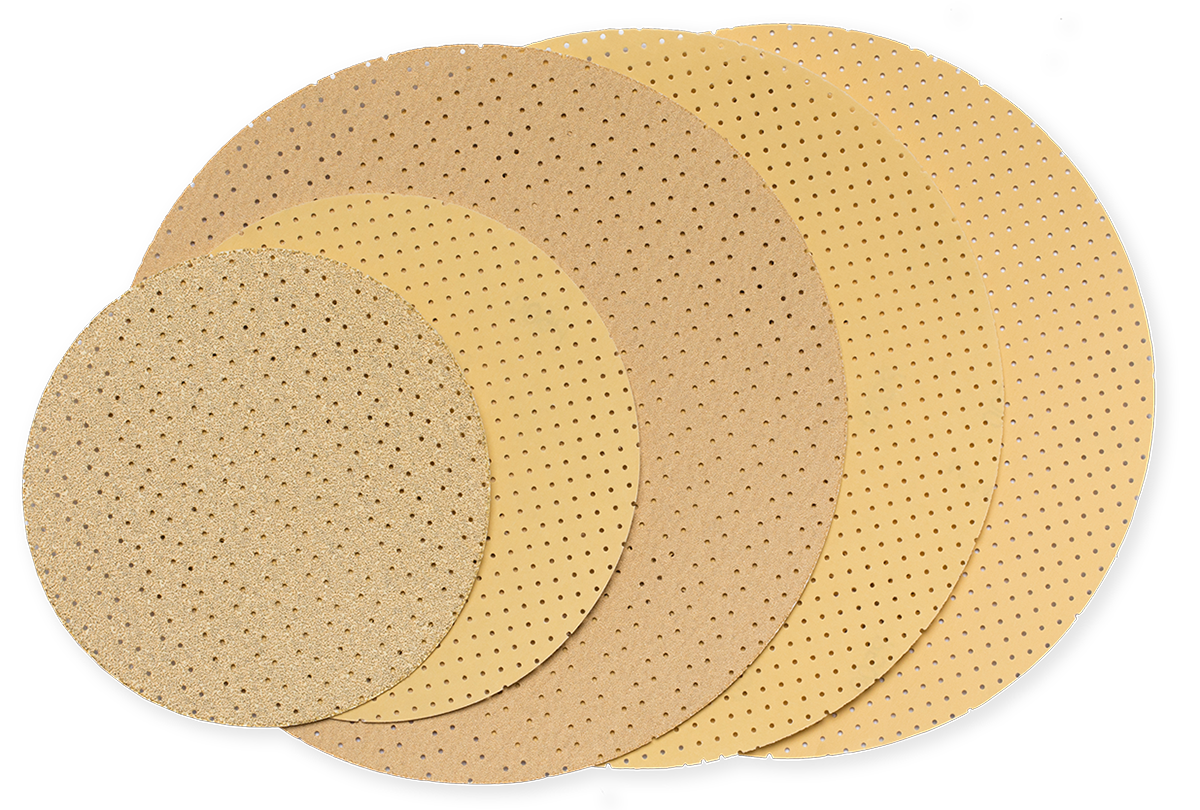 JÖST Superpad P gold Ø 178–280 mm Klett-Schleifscheiben – Körnung P40–P600 | Größen & Körnungen wählbar