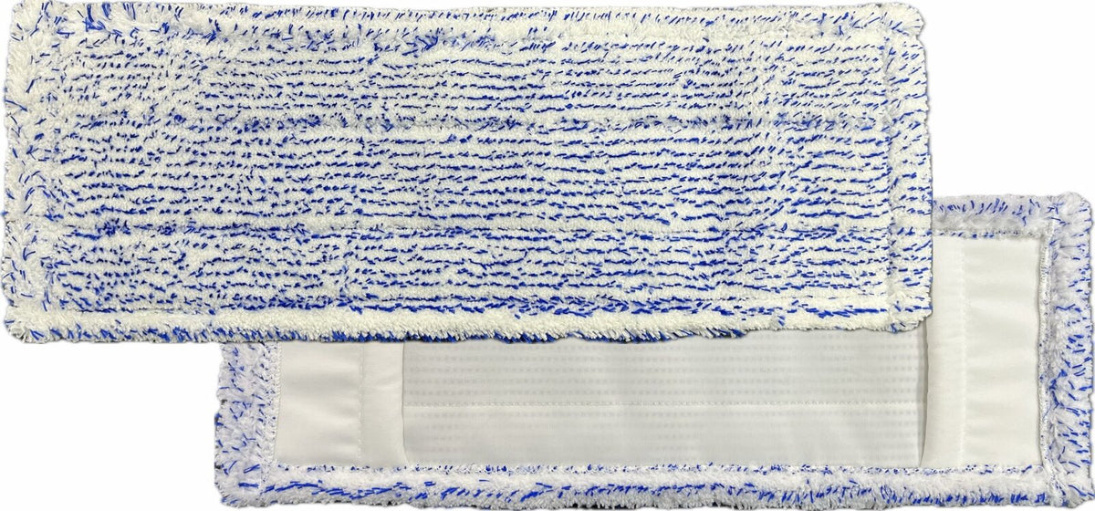 ARCORA Excellent DB-FC Mopp Microfaser-Moppbezug mit Farbcodierung und Deckblatt, Blau-Weiß, 40 cm, 75 Stück