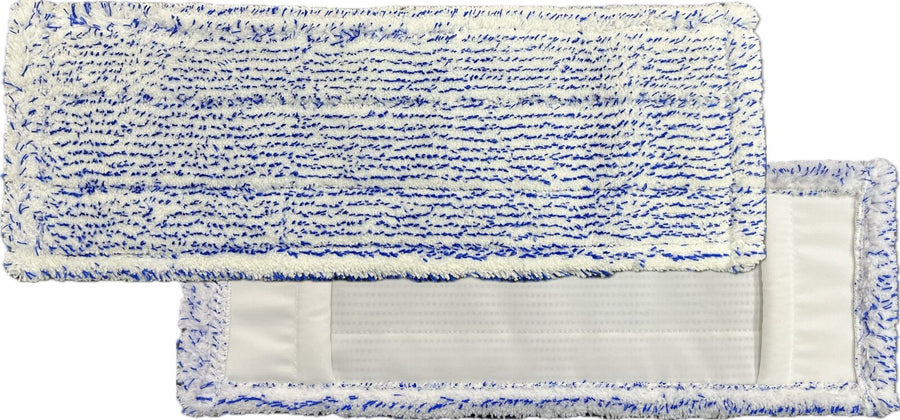 ARCORA Excellent DB-FC Mopp Microfaser-Moppbezug mit Farbcodierung und Deckblatt, Blau-Weiß, 40 cm, 75 Stück