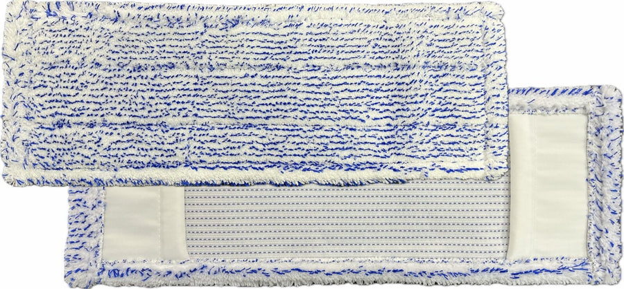 ARCORA Excellent FC-Mopp Microfaser-Moppbezug mit Farbcodierung ohne Deckblatt, Blau-Weiß, 40 cm, 75 Stück