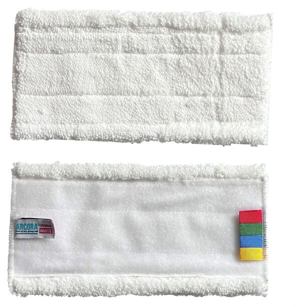 ARCORA Microfaser Handpad Original Weiß mit Klettrücken 27 x 14 cm, 200 Stück