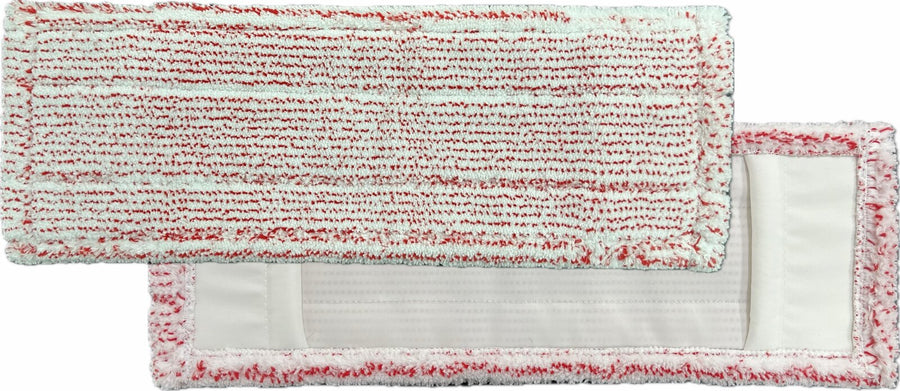 ARCORA Excellent DB-FC Mopp Microfaser-Moppbezug mit Farbcodierung und Deckblatt, Rot-Weiß, 40 cm, 75 Stück
