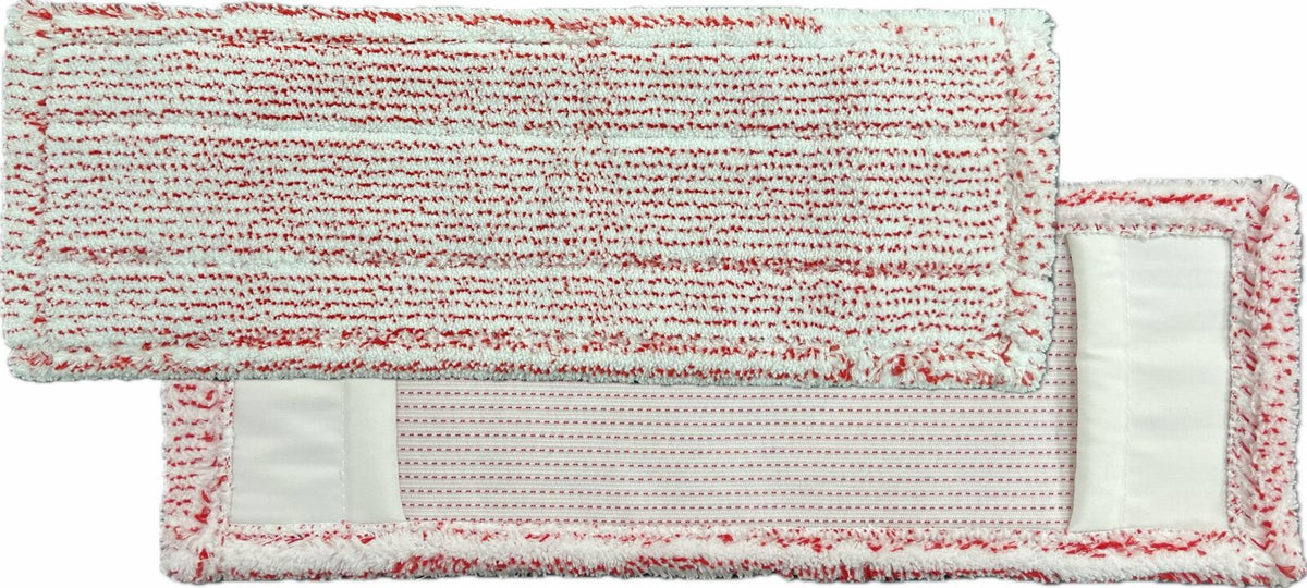 ARCORA Excellent FC-Mopp Microfaser-Moppbezug mit Farbcodierung ohne Deckblatt, Rot-Weiß, 50 cm, 50 Stück