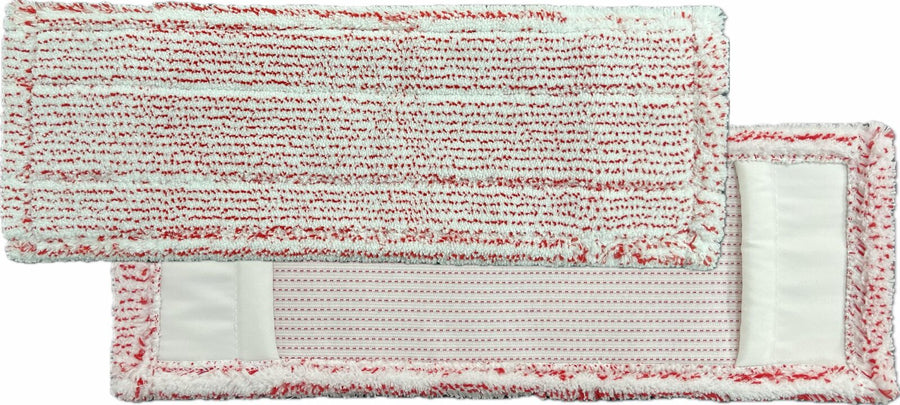 ARCORA Excellent FC-Mopp Microfaser-Moppbezug mit Farbcodierung ohne Deckblatt, Rot-Weiß, 40 cm, 75 Stück