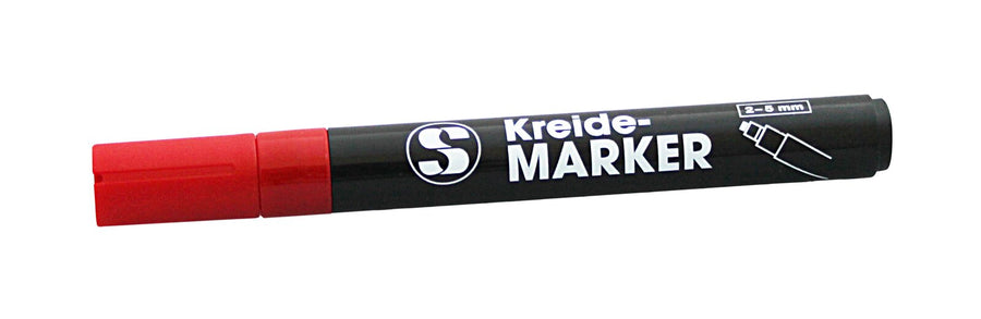 Schneider Kreidestift 5mm, Farbe rot, Schreibdicke: 2-5mm