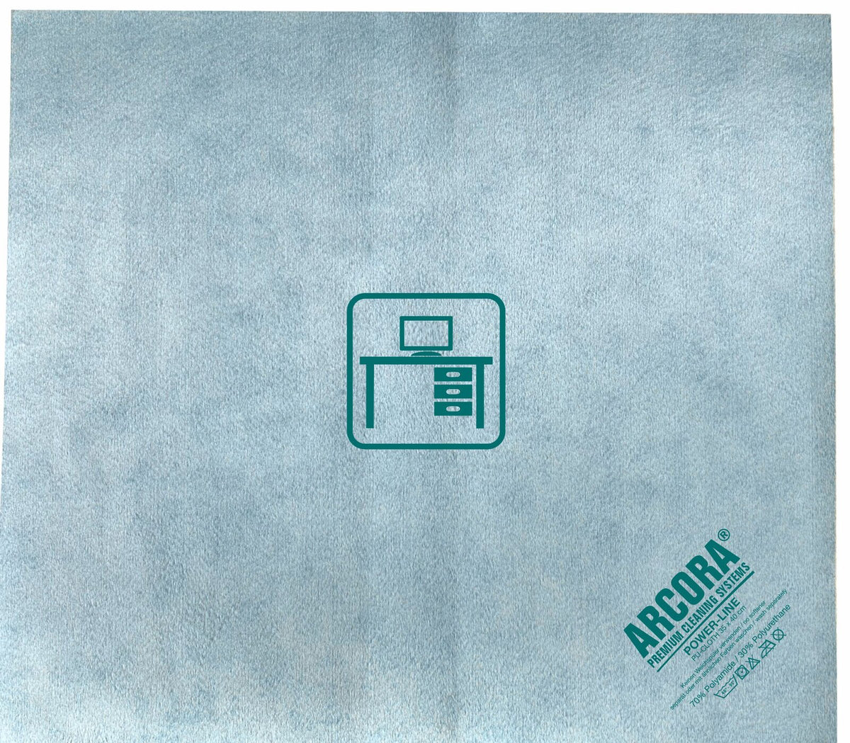 ARCORA Power-Line Microfasertuch PU-beschichtet, Blau, 35 x 40 cm, 100 Stück