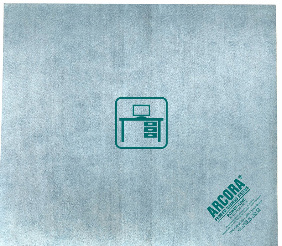 ARCORA Power-Line Microfasertuch PU-beschichtet, Blau, 35 x 40 cm, 100 Stück