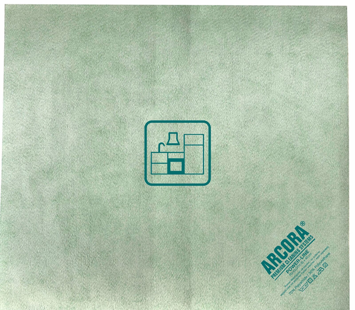 ARCORA Power-Line Microfasertuch PU-beschichtet, Grün, 35 x 40 cm, 100 Stück