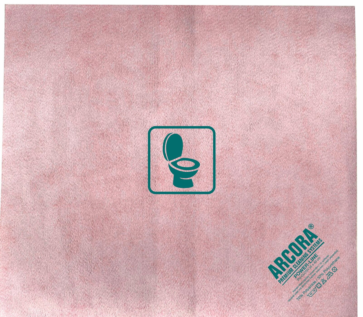 ARCORA Power-Line микрофибърна кърпа с PU покритие, розова, 35 x 40 см, 100 броя