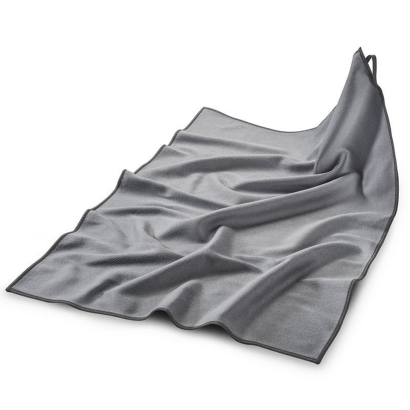 Mega Clean Mikrofaser Polier- & Geschirrtuch grau, 50 x 70 cm – Profi Gläsertuch Gastro