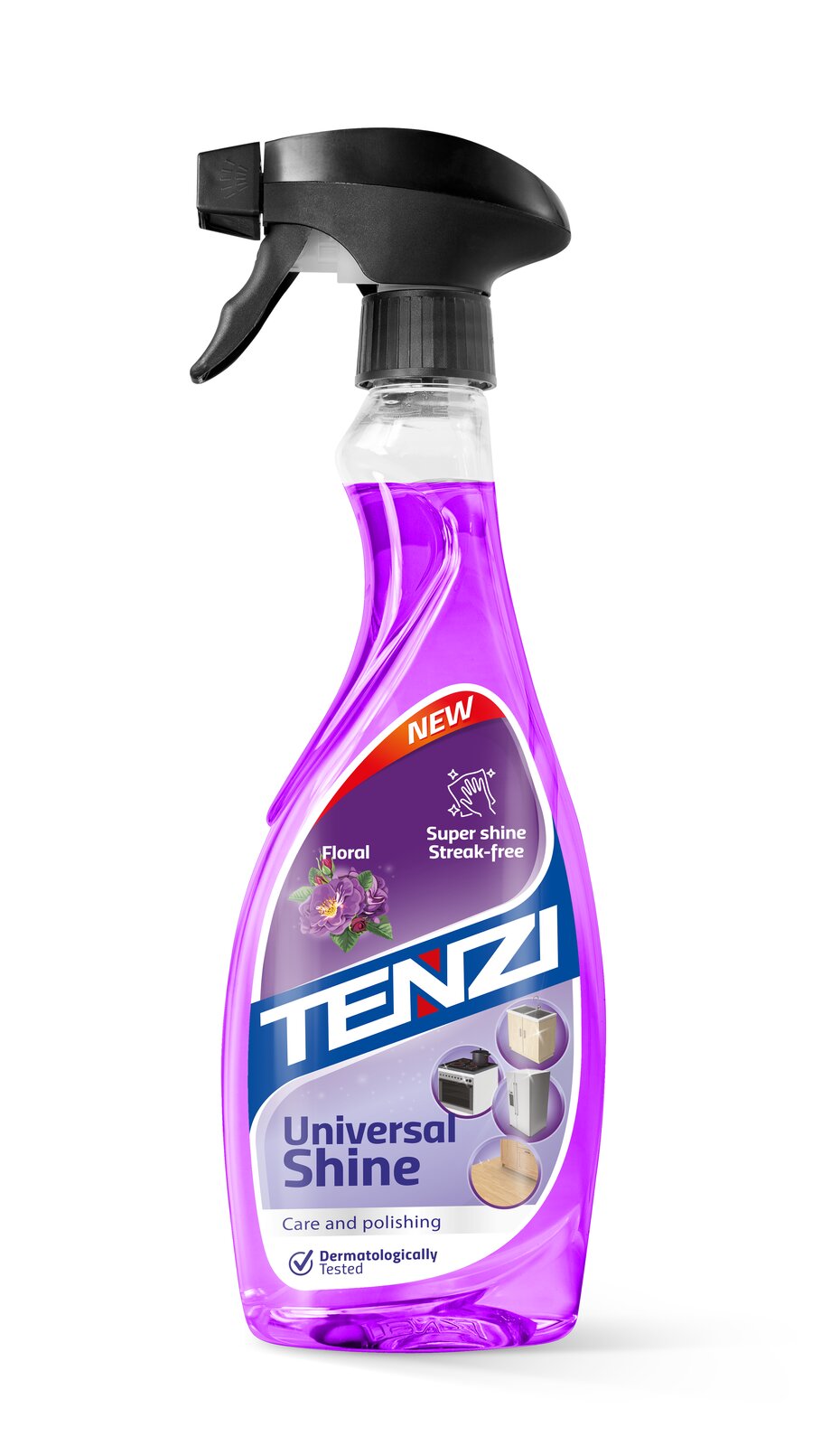 Tenzi Home Pro Universal-Glanzreiniger Universalreiniger mit Glanz 0,5 L – Sprühflasche