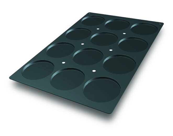 Schneider Backform aus Silikon Biskuit-Mini, 400 x 600 mm, Ø 120 mm, Höhe: 10 mm