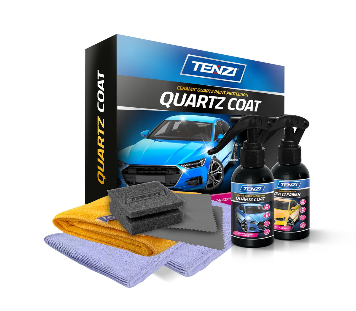 Tenzi Detailer Quartz Coat Keramik-Quarz-Lackversiegelung Set 2 x 100 ml – Set im Karton