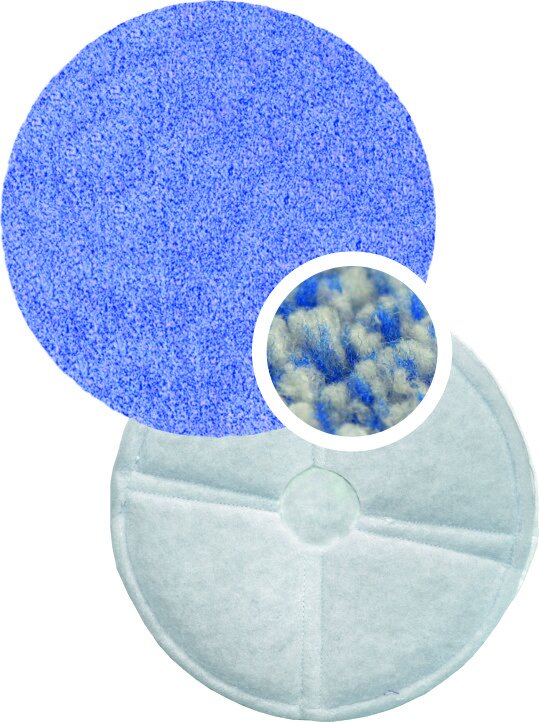 ARCORA Rundpad Micro-Blue Microfaser Bonnet 17 Zoll / 432 mm – Zwischenreinigung textiler Bodenbeläge, 8 Stück