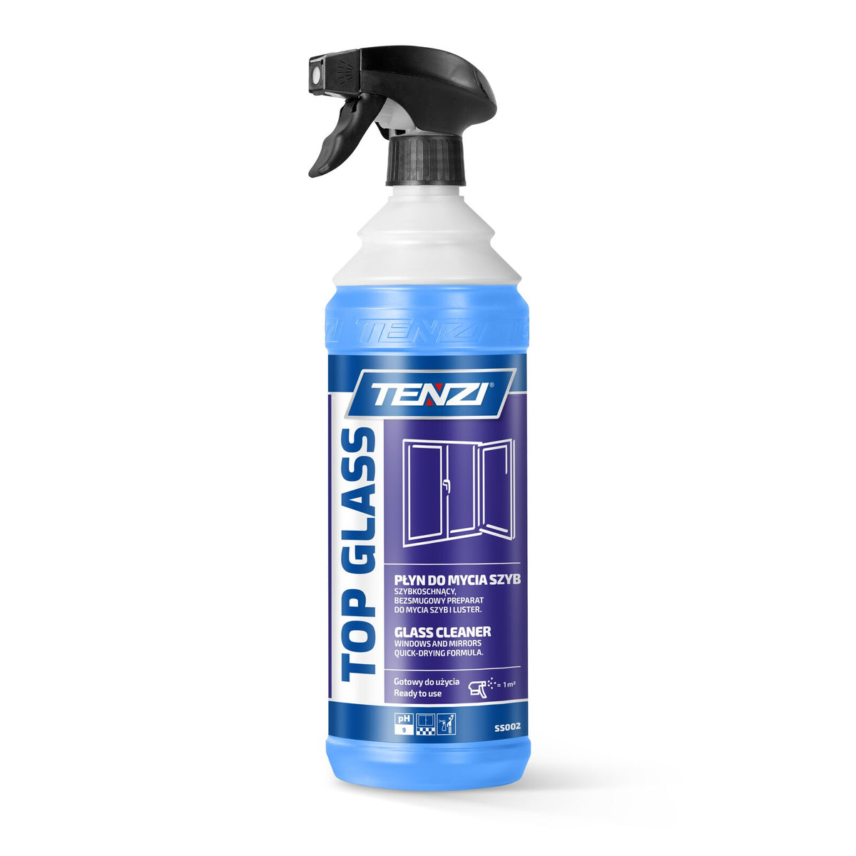 Tenzi Top Glass Glasreiniger gebrauchsfertig 1 L – Sprühflasche