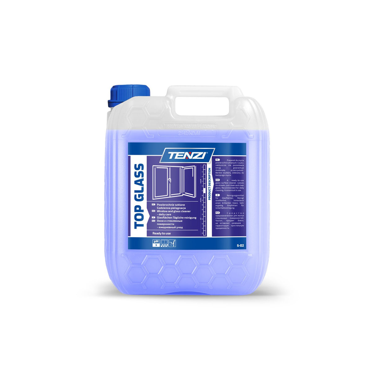 Tenzi Top Glass Glasreiniger gebrauchsfertig 5 L – Kanister