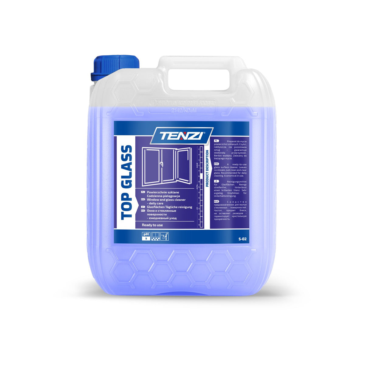 Tenzi Top Glass Glasreiniger gebrauchsfertig 10 L – Kanister