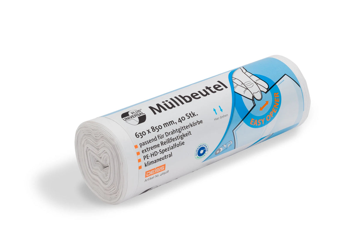 Deiss торби за отпадъци бели 630 x 850 мм, HDPE (9 ролки, 40 бр. на ролка)