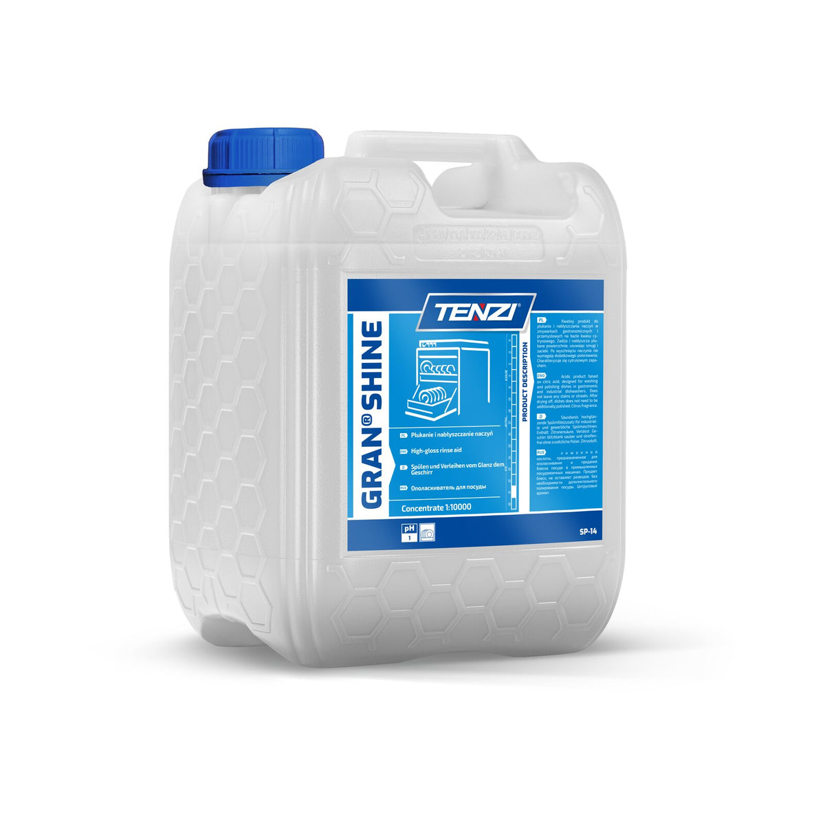 Tenzi Gran Shine Klarspüler Konzentrat für Spülmaschinen 10 L – Kanister