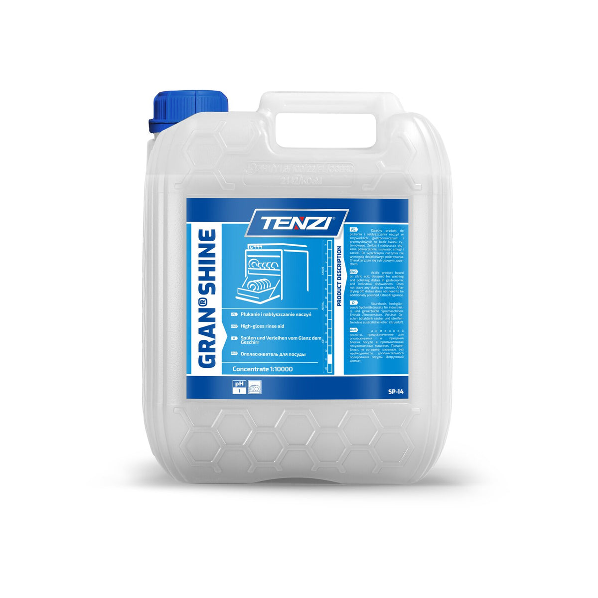 Tenzi Gran Shine Klarspüler Konzentrat für Spülmaschinen 10 L – Kanister