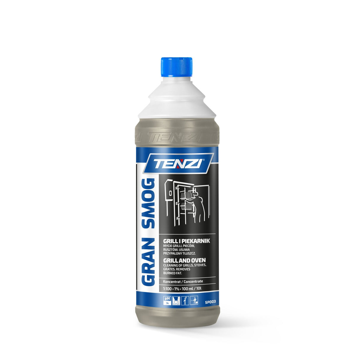 Tenzi Gran Smog Backofen- und Grillreiniger Konzentrat 1 L – Flasche