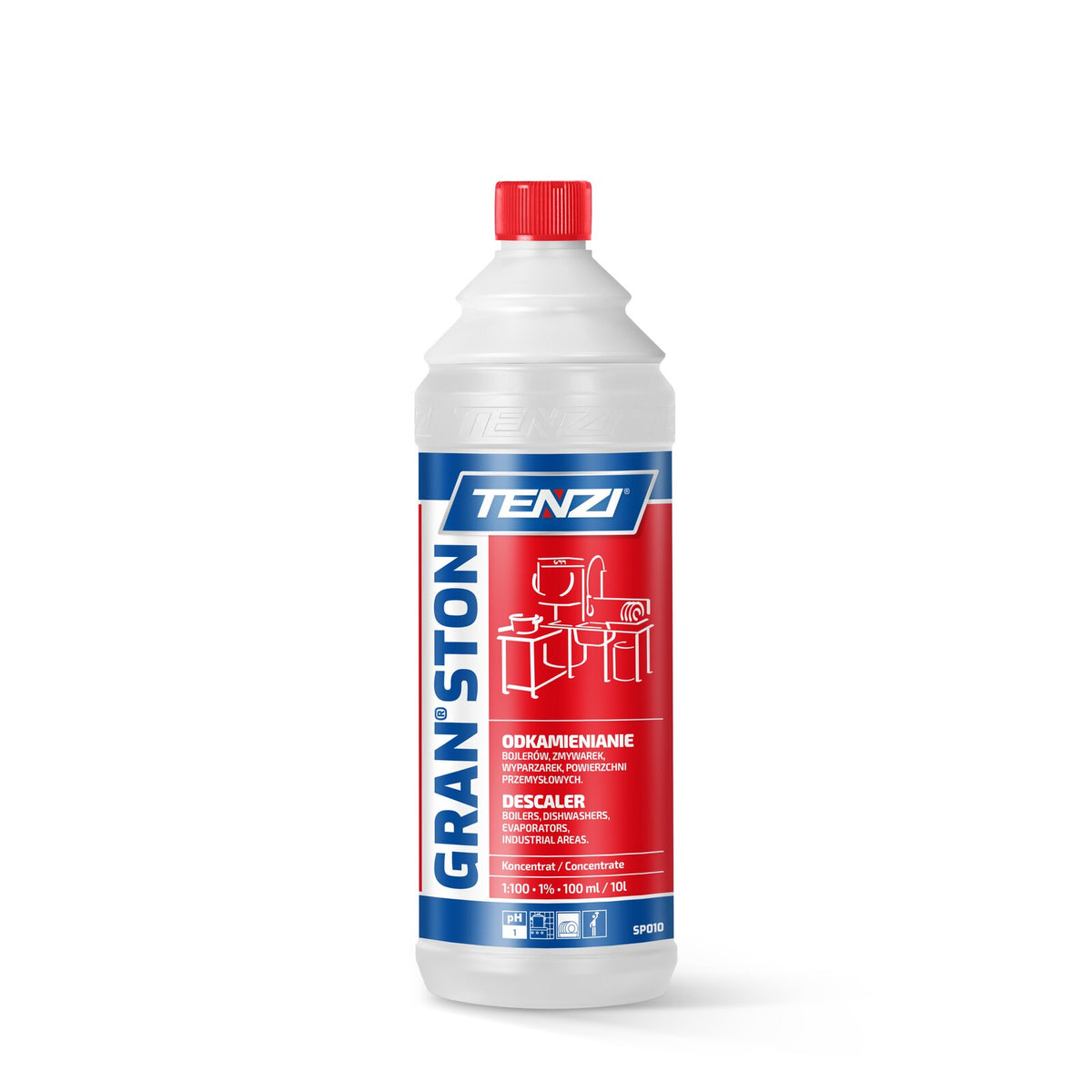 Tenzi Gran Ston Entkalker Konzentrat für Gastro-Geräte 1 L – Flasche