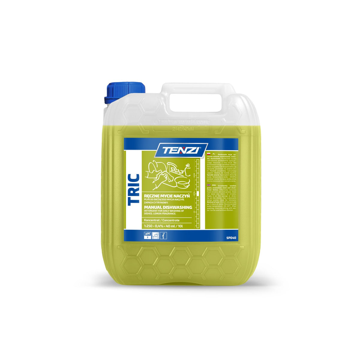 Tenzi Tric Handgeschirrspülmittel Konzentrat Zitrone 5 L – Kanister