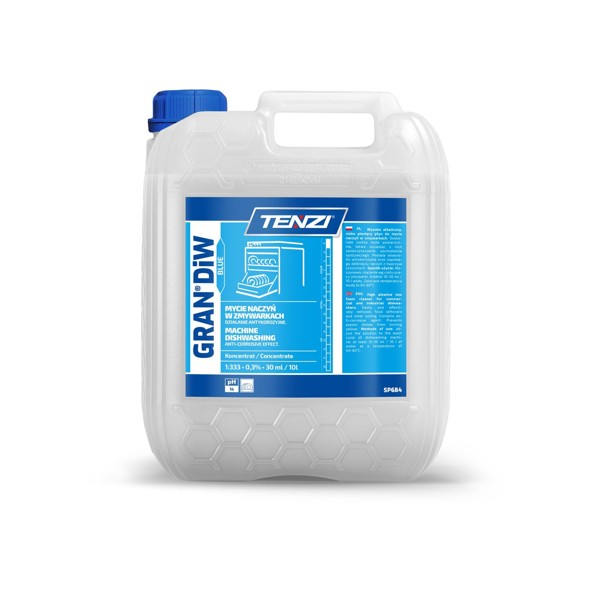 Tenzi Gran Diw Blue Maschinen-Geschirrspülmittel Konzentrat 10 L – Kanister
