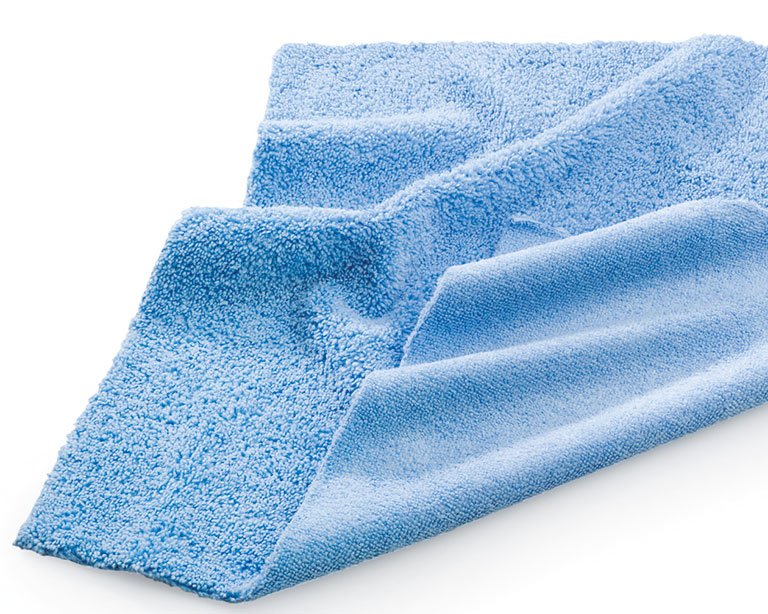 Mega Clean микрофибърна кърпа за почистване и полиране на прах, синя, 40 x 40 см – професионална кърпа за прах с дълъг косъм