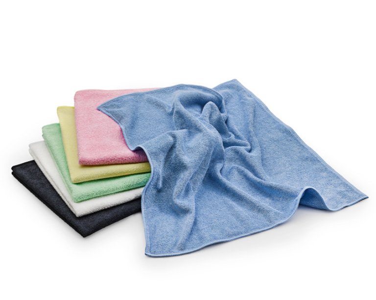 Mega Clean Mikrofasertuch Stretch Light schwarz, 40 x 40 cm – Profi Putztuch Reinigungstuch