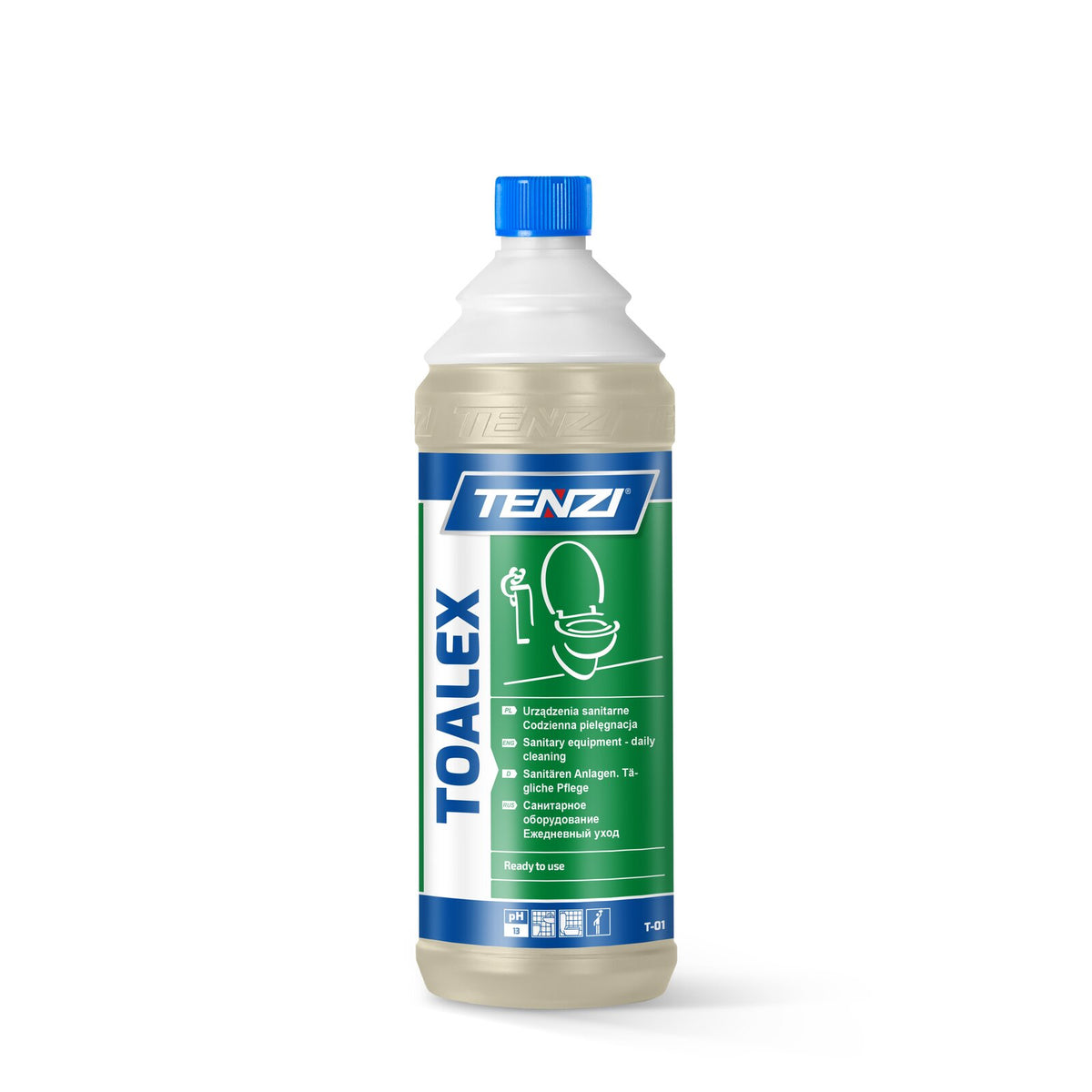 Tenzi Toalex WC-Reiniger Gel mit Aktivchlor 1 L – Flasche