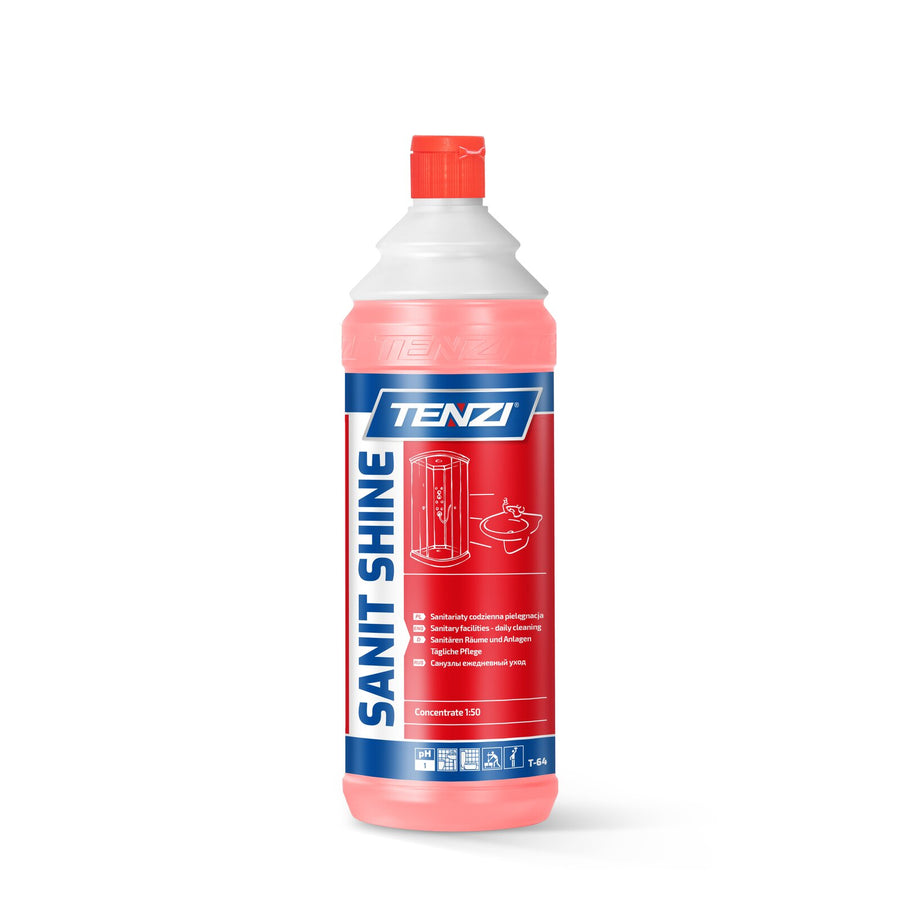 Tenzi SANIT SHINE Sanitärreiniger mit Glanzeffekt Konzentrat 1 L – Flasche mit Schraubverschluss