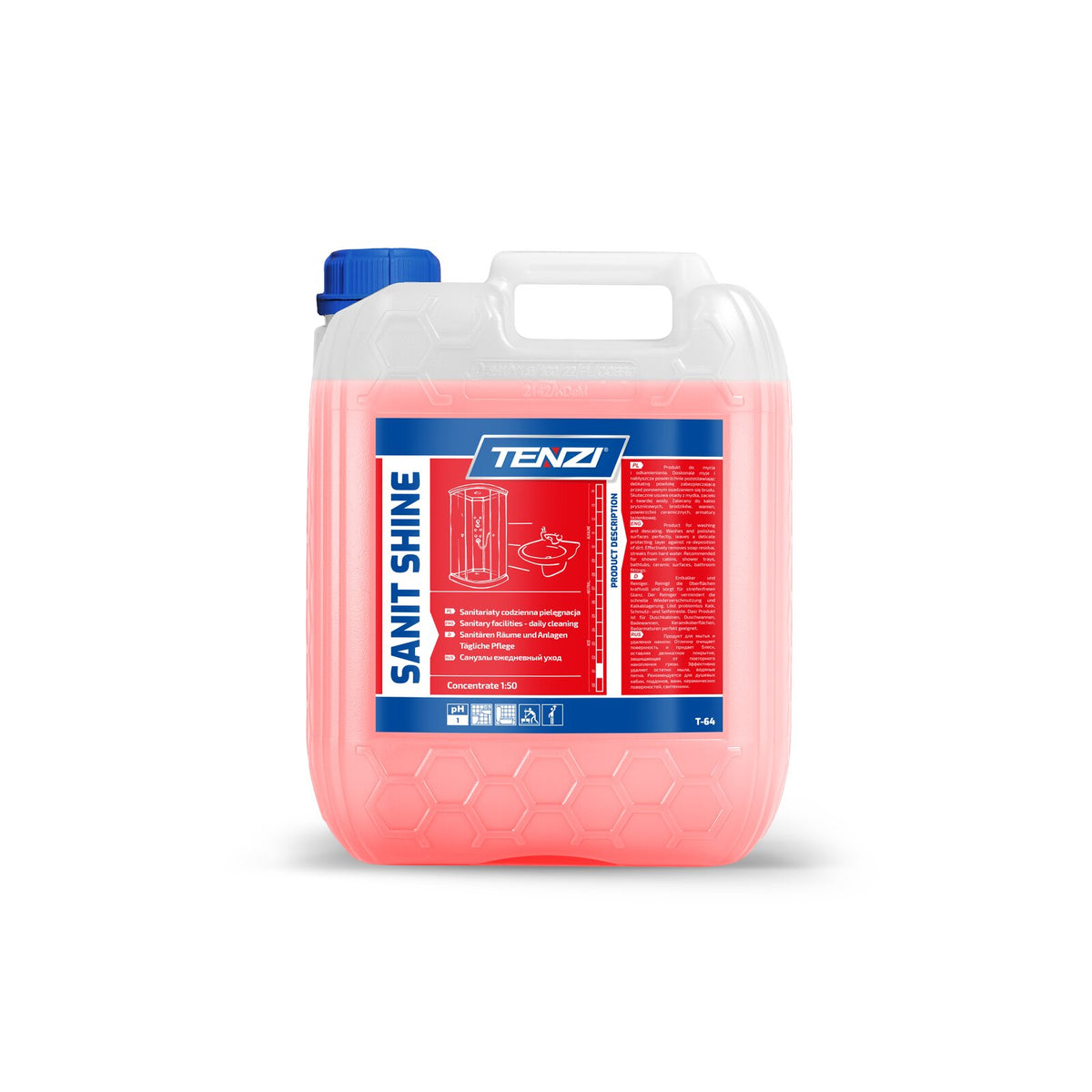 Tenzi SANIT SHINE Sanitärreiniger mit Glanzeffekt Konzentrat 5 L – Kanister