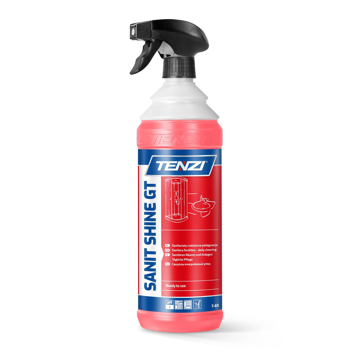 Tenzi Sanit Shine GT Sanitärreiniger gebrauchsfertig 1 L – Flasche mit Sprühkopf