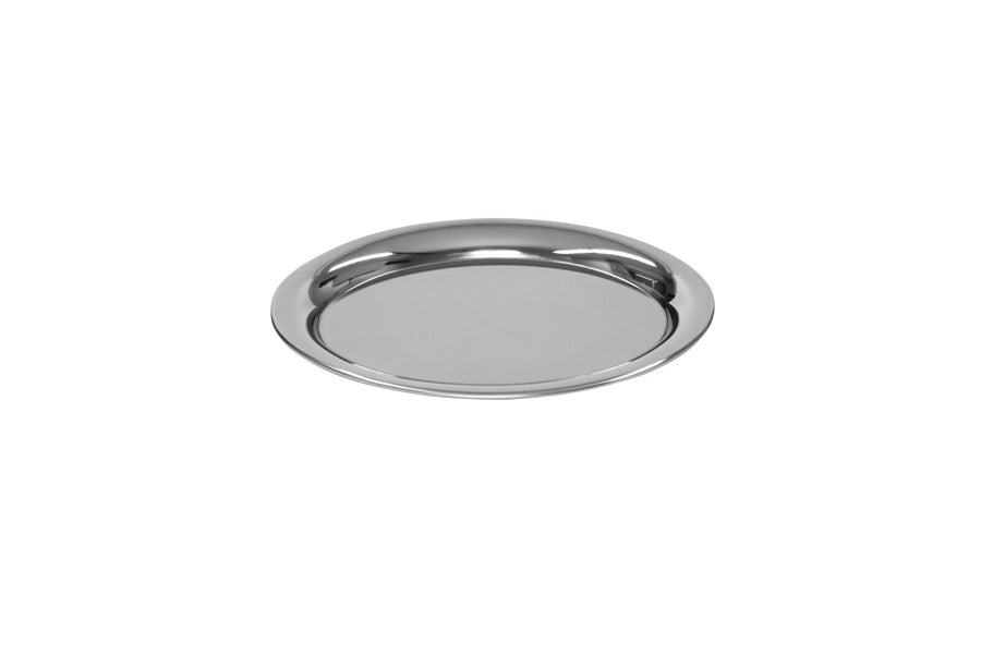 Schneider oval serving tray 14.5 x 20 cm, stainless steel, with beaded edge